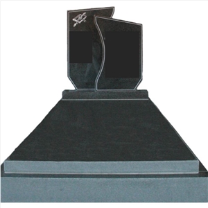 Black Granite Headstones Monument Tombstone For Sale