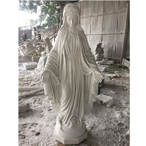 Marble Statue Of The Virgin Maria Sculpture