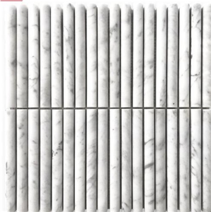 Bianco Carrara Marble 3D Flute Tile