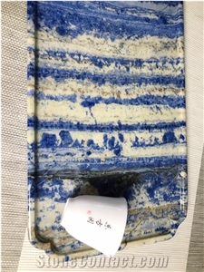Bolivia Blue Rectangle Marble Tea Tray Home Decor Products