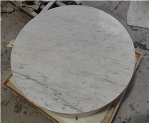 Carrara Marble  Low Rounded Plinth  Coffee Table