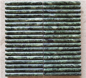 Green Marble  Honed Flute Mosaic Tiles