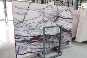 Book Match Translucent Milas Lilac Marble For Wall