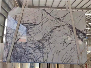 Book Match Translucent Milas Lilac Marble For Wall Floor Tile