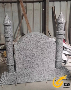 Grey Granite Tombstone