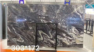 Azul Explosion Quartzite Slabs For Wall Decoration Luxury