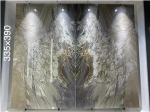 Bookmatched Luxury Stone Slab For Wall Decor Tv Background