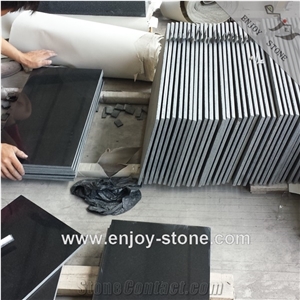 China Absolute Black Granite Tiles /Hebei Black Granite