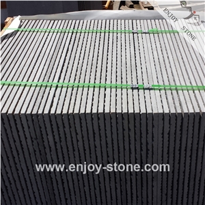 China Grey Basalt Tiles Combed