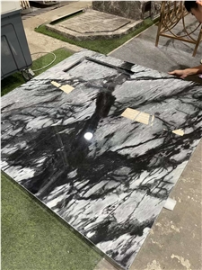 Carlo Black Marble Slab Tiles