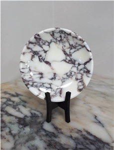 Custom Calacatta Viola Marble Jewelry Tray For Home Decor