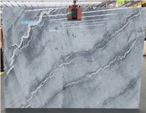 Sea Wave Grey Marble Slabs For Interior Decoration
