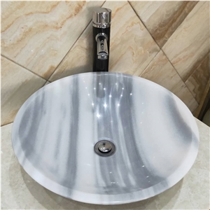 Verde Guatemala Marble Wash Basins For Bathroom Sinks