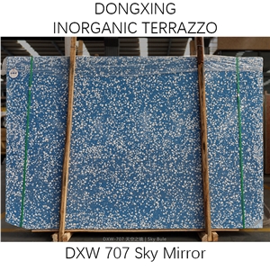 Sky Mirror Blue Terrazzo