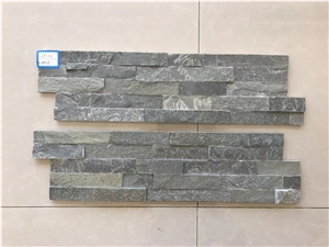 China Black Split Face Stone Veneer Slate Wall Cladding
