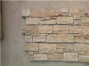 Tiger Yellow Exterior Stacked Stone Veneers Wall Cladding