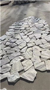 White Quartzite Random Flagstone Tiles For Wall And Floor