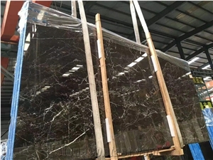 Chinese St Laurent  Brown Marble Slab Good Price