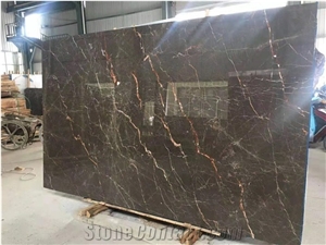Chinese St Laurent  Brown Marble Slab Good Price