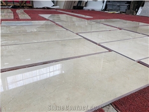 Polished  Crema Marfil Marble Slab Spain Beige Marble Tiles