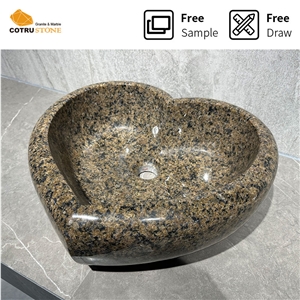 Natural Marble Modern Unique Pedestal Sink Wash Basin
