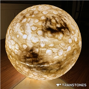 New Design Translucent Customized Alabaster Planet Light Box