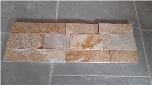 Yellow Pearl Stone Wall Cladding Panel, Split Natural Slate