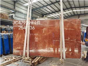 Rosso Alicante Marble Big Slab Project Home Tile Use