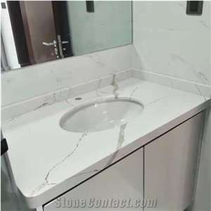 Artificial Calacatta 5042 Bathroom Quartz Countertops