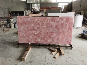 Artificial Crystal Home Design Pink Semiprecious Countertops