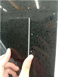 Artificial Stone Sink 1003 Sparkle Black Quartz Countertops