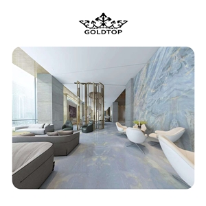 Goldtop Noble Blue Sky Marble Floor Tile Luxury For Interior