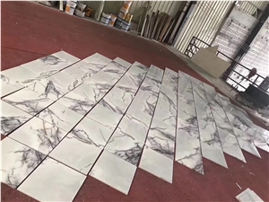 Goldtop Polished Milas More Veins White Marble Tiles