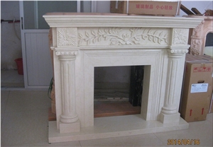 Natural Stone Indoor Fireplace For Home Decoration