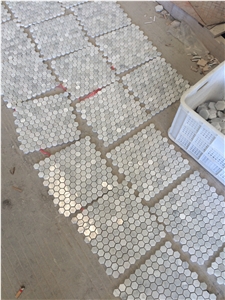 White Marble Mosaic For Bathroom Wall Mosaic Tiles