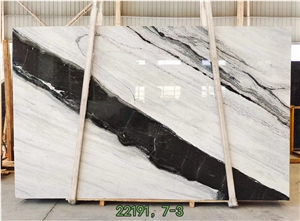 China Panda White Marble Slabs Book Matching Polishing Slab