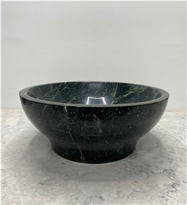Green Serpentino Classico Marble Vessel Sink - Cairo