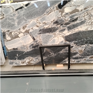 Cheap Price Polished  Titanic Storm Marble Slabs For Study