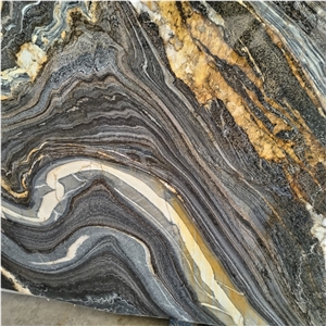Factory Price Natural Black Tremendal Quartzite Slab For Bar