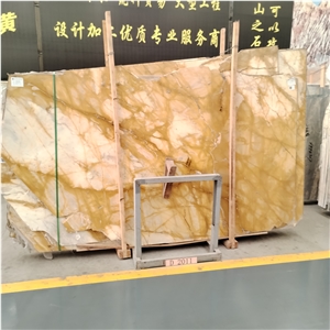 Gorgeous Luxury Siena Gold Marble Slabs For High-End Project