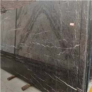 Hang Grey Marble Slab  For Hotel Background Wall Living Room