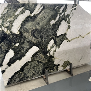 Luxury Natural Dreaming Green Marble Slabs For Office Wall