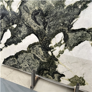 Luxury Natural Dreaming Green Marble Slabs For Office Wall