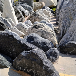 Natural Small Size Black Mount Landscaping Stone For Rockery