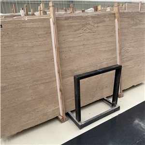 Natural Turkey Beige Travertine Tiles For Exterior Wall Cladding