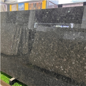 Polished Angola Black Granite Slabs For Exterior Wall Decor