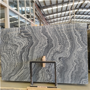 Wave Grain Blue Marble Silver Wave Marble Tiles For Floor