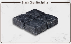 Black Granite Splits Cobblestone