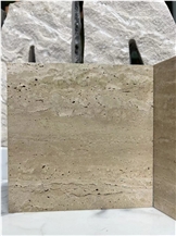 Beige Travertine Tile Laminated With Aluminum Thin Panel