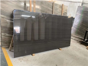 Black Wood Vein Marble Slab&Tiles For Interior Decor